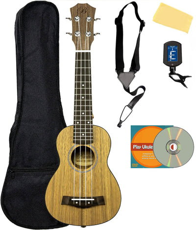Barcelona Walnut Soprano Ukulele w/ Gig Bag