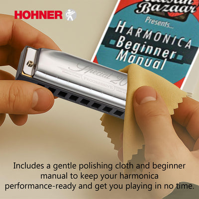 Hohner Special 20 Harmonica - Key of C w/ Zip Pouch