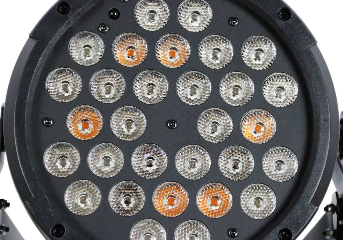 Gearlux Par Can 9 Channel 2-Watt RGBA or RGBW + UV 30 PCS Auto Stage Light