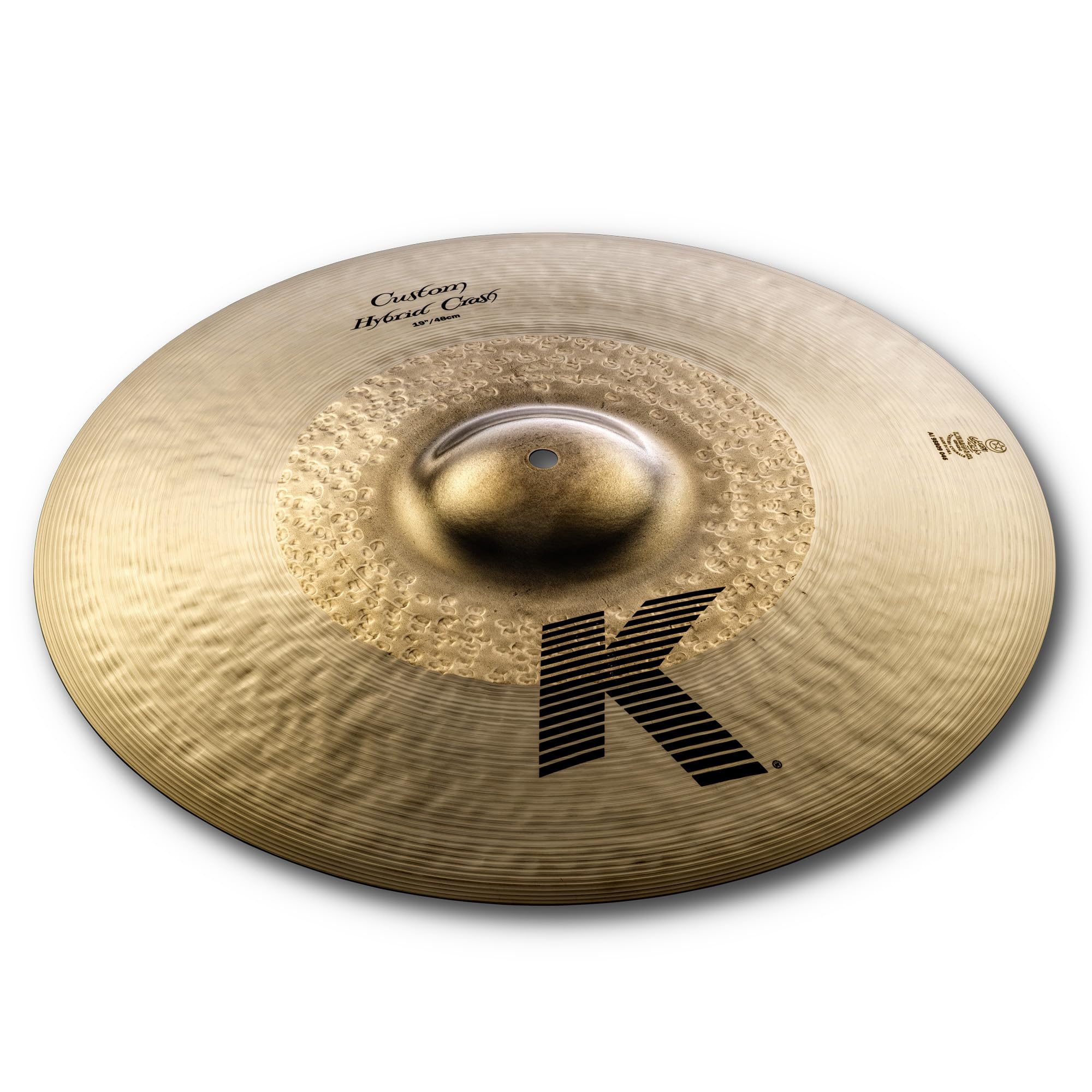 Zildjian K1219 19" K Custom Hybrid Crash Cymbal w/ Drumstick Bag