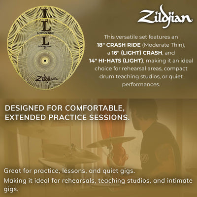 Zildjian LV468 L80 Low Volume Cymbal Pack w/ Cymbal Bag