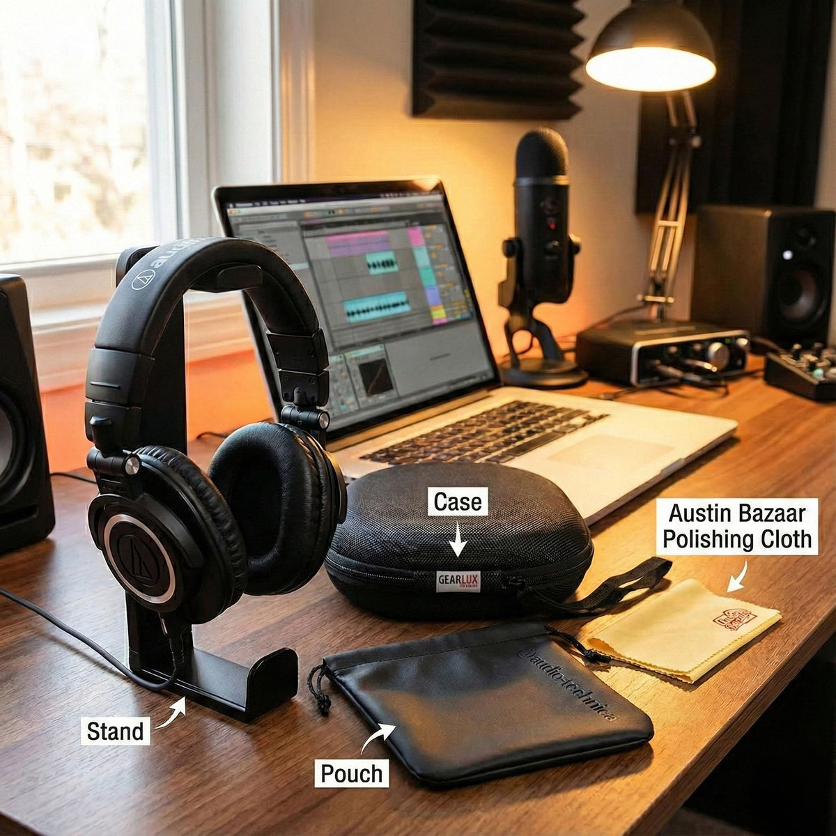 Audio-Technica ATH-M30x Professional Monitor Headphones w/ Case