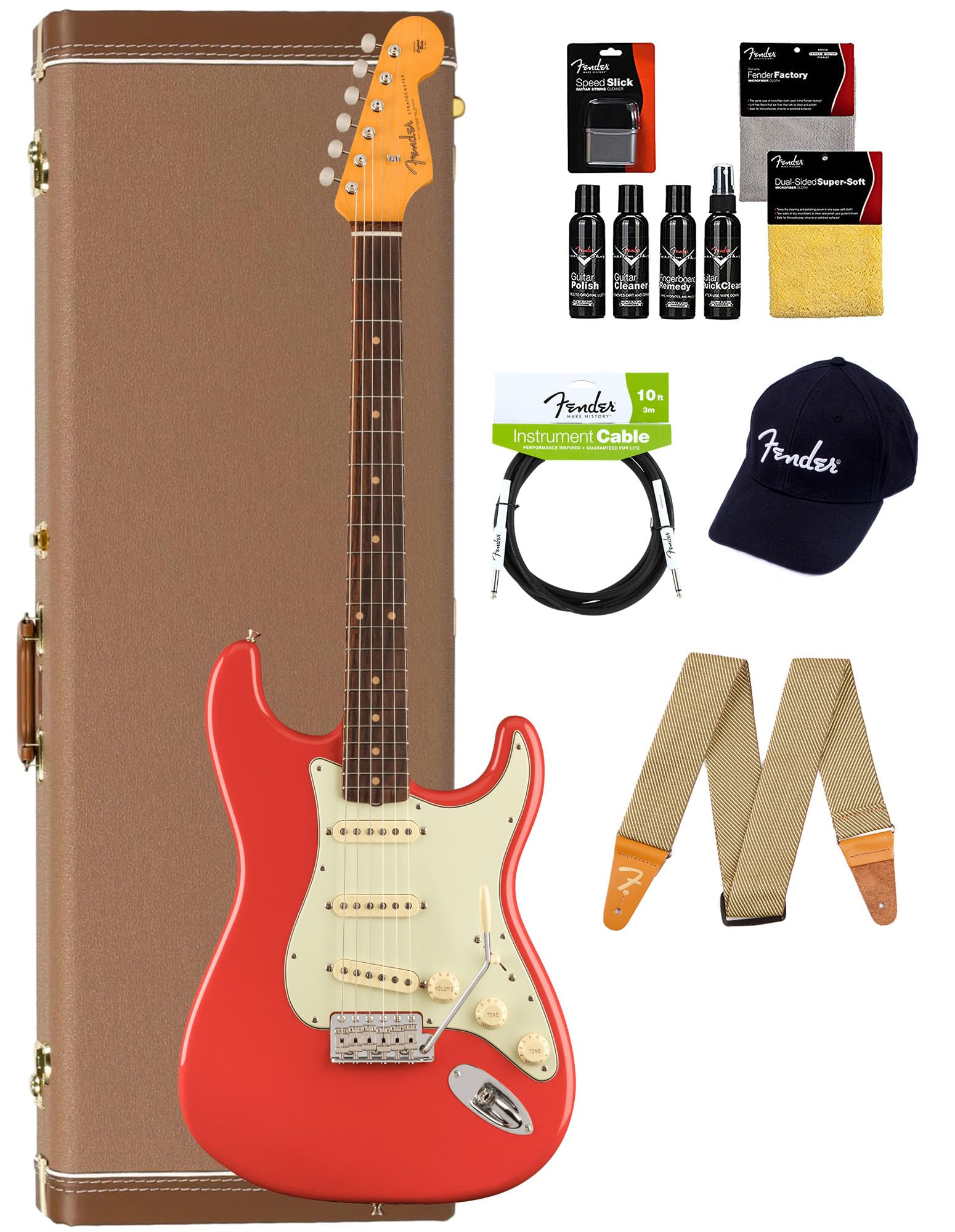 Fender American Vintage II 1961 Stratocaster - Fiesta Red w/ Cleaning Kit