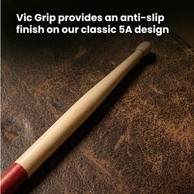 Vic Firth American Classic 5A Vic Grip Red Drumsticks - 6 Pack