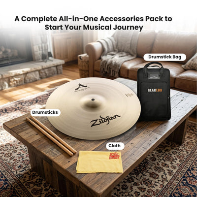 Zildjian A0230 16" A Medium Thin Crash Cymbal w/ Drumstick Bag