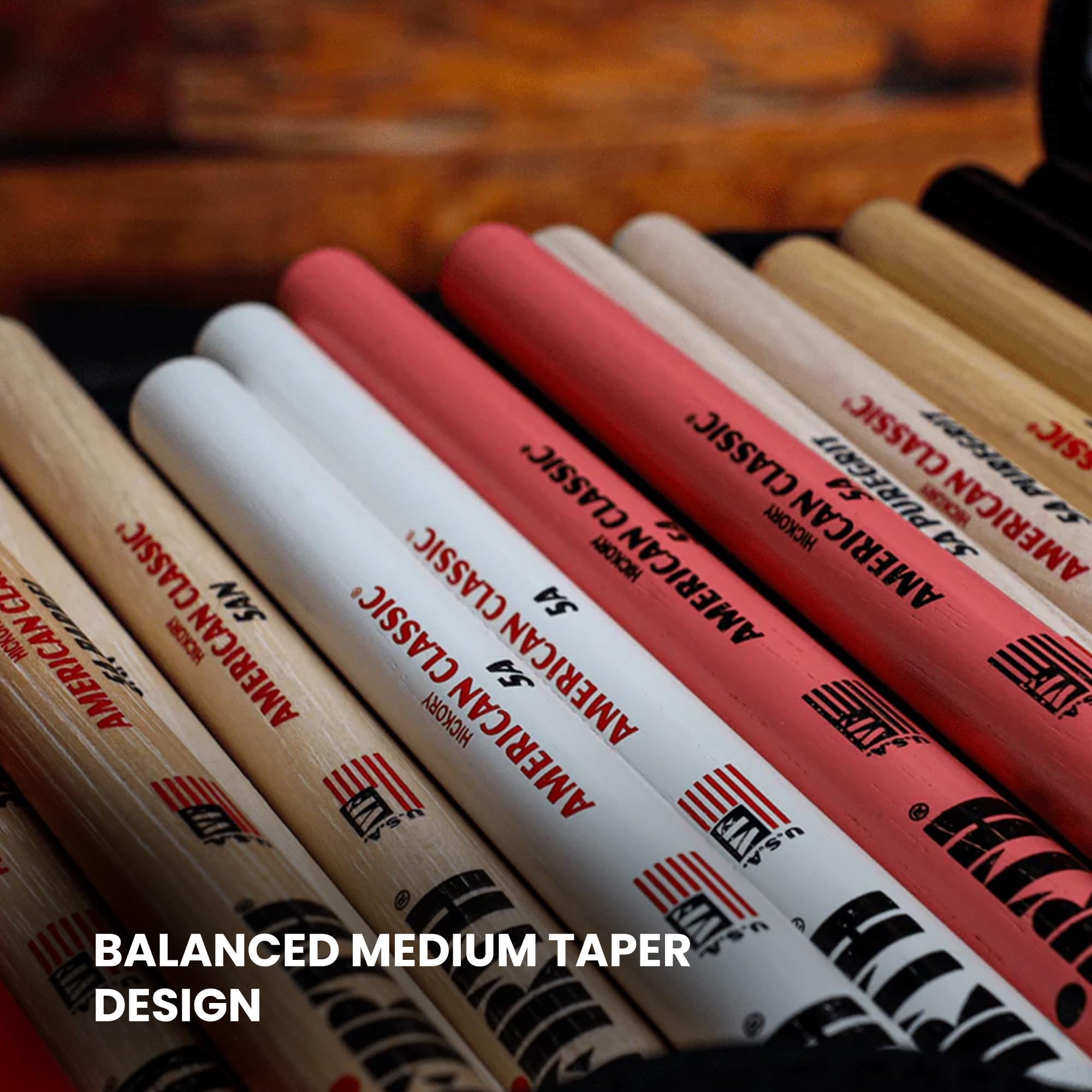 Vic Firth American Classic 5A Pink Drumsticks - 12 Pack