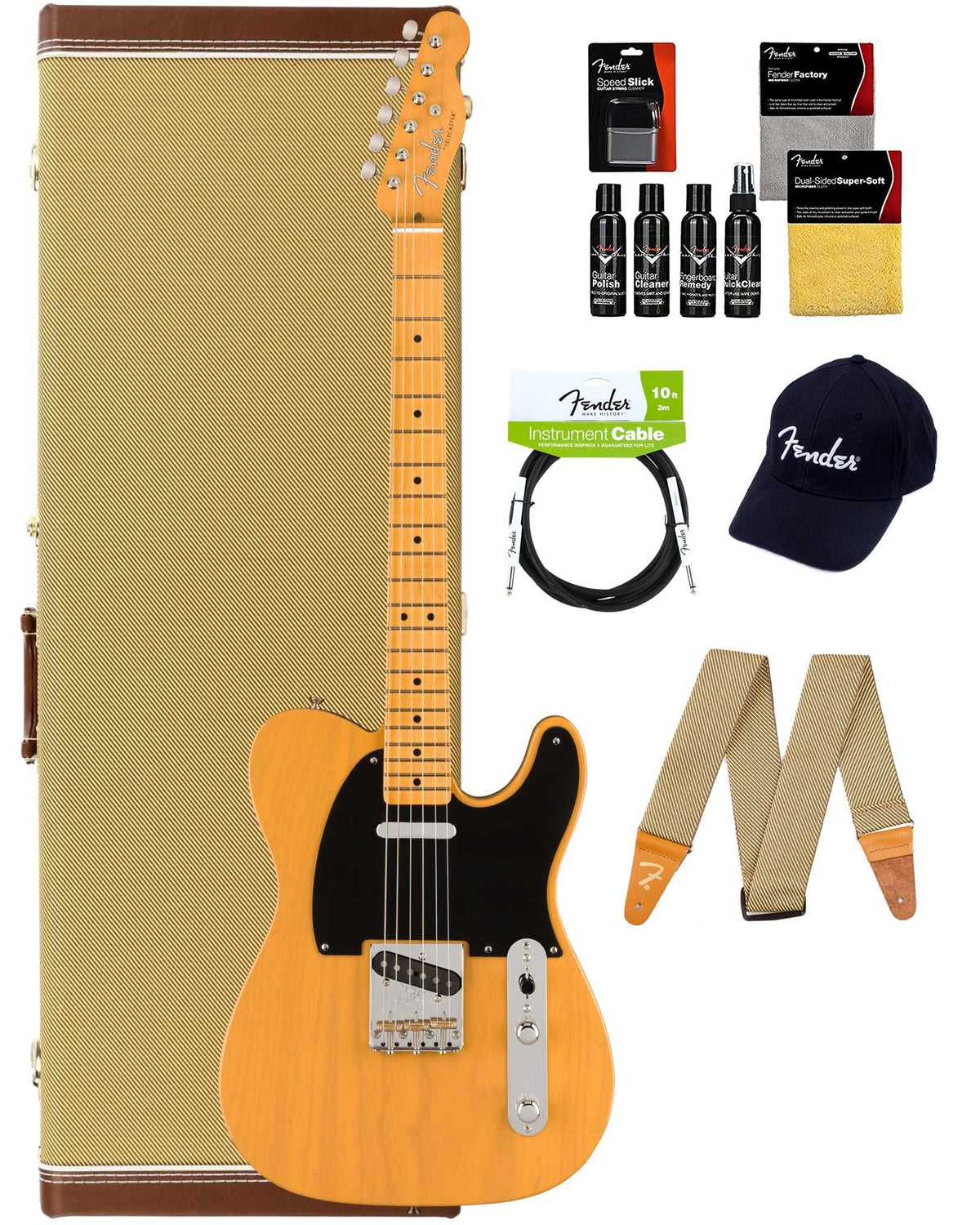 Fender American Vintage II 1951 Telecaster - Butterscotch Blonde w/ Guitar Cleaning Kit
