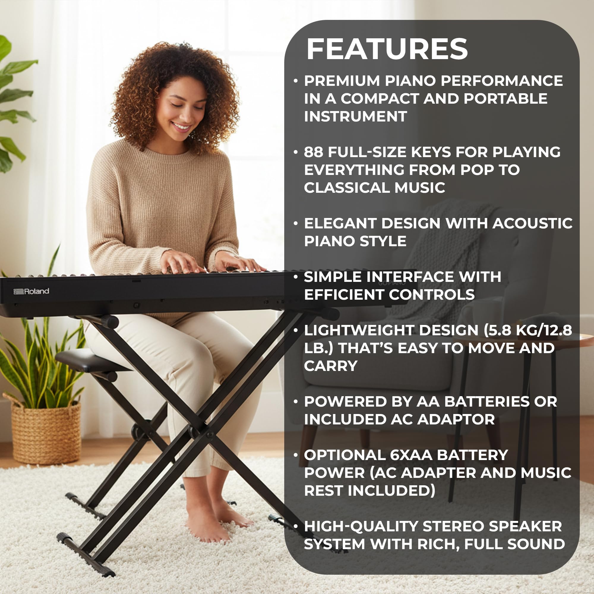 Roland GO-88PX 88-Key Digital Piano w/ Adjustable Stand