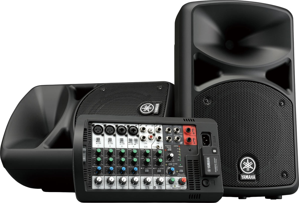 Yamaha STAGEPAS 400BT Portable PA System w/ Speaker Stands