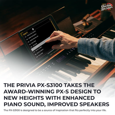 Casio PX-S3100 Privia Slim Digital Piano - Black w/ SP-34 Three-Pedal System