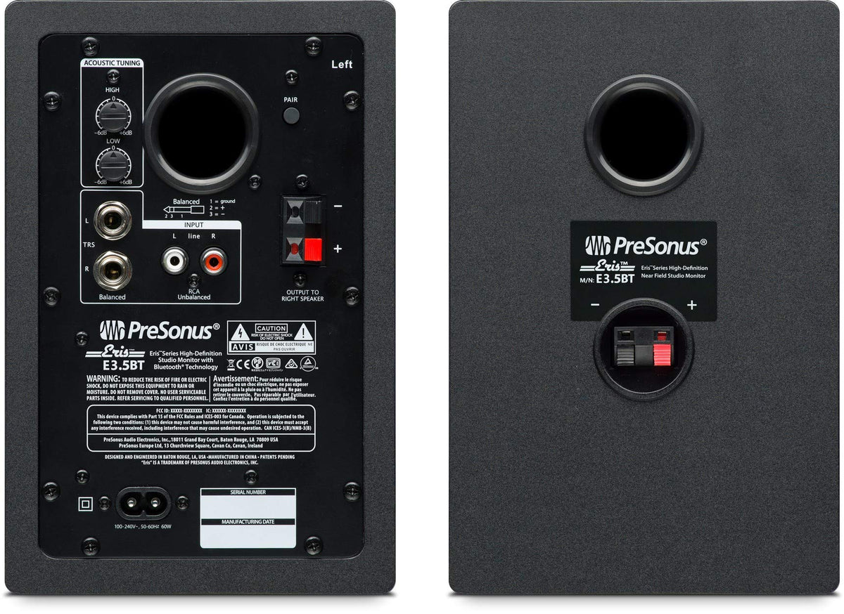 PreSonus Eris E3.5 BT Bluetooth Studio Monitor Pair w/ Isolation Pads