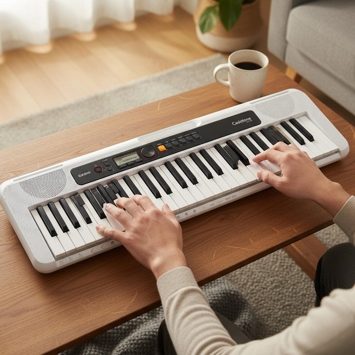 Casio CT-S200 Casiotone 61-Key Keyboard - White w/ Stand