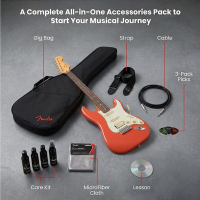 Fender Player II Stratocaster HSS - Rallye Orange w/ Cleaning Kit