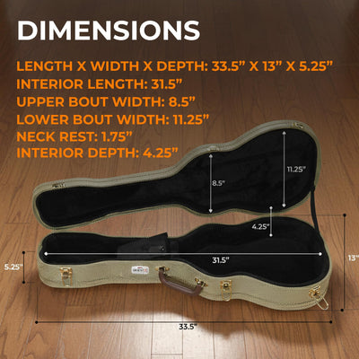Gearlux Wooden Baritone Ukulele Case - Tweed