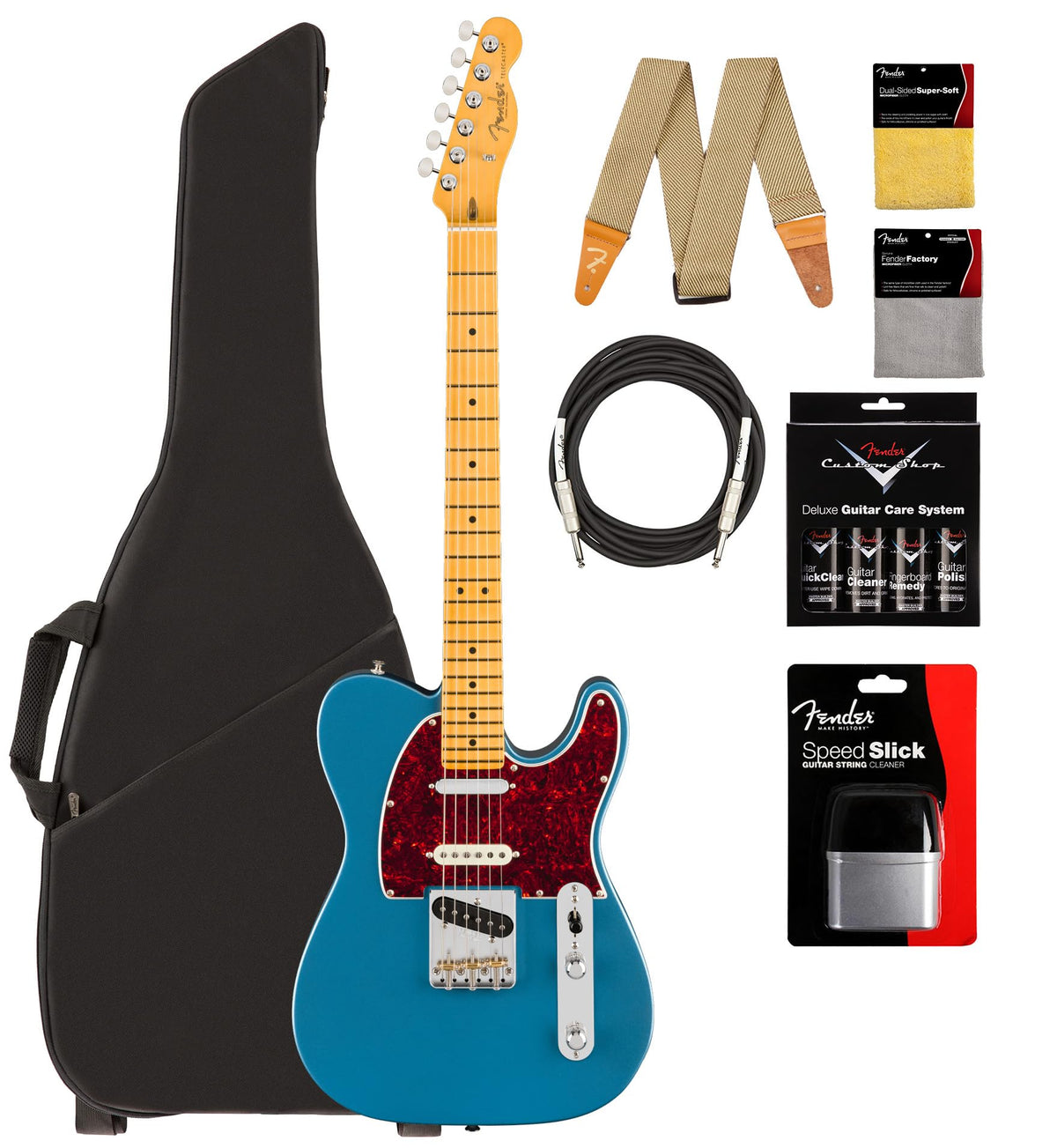 Fender American Professional Classic Hotshot Telecaster - Faded Lake Placid Blue w/ Cleaning Kit