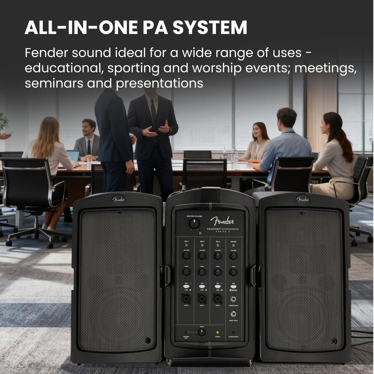 Fender Passport Conference S2 Portable PA System w/ Stands