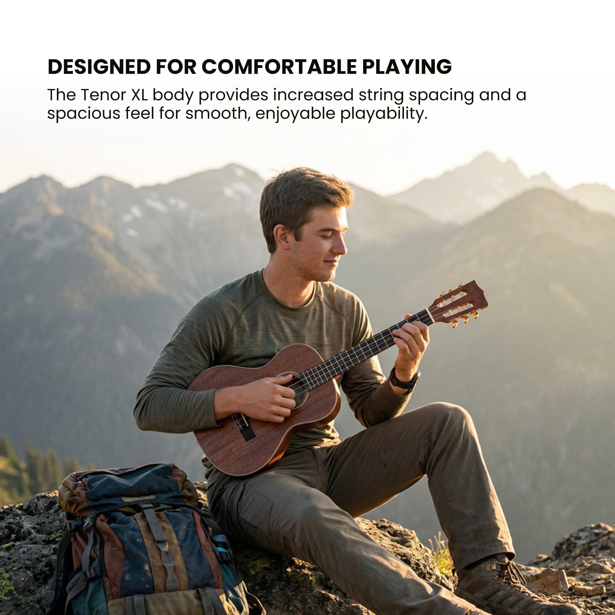 Kala KA-AMHG-ST All-Solid Mahogany Tenor XL Ukulele