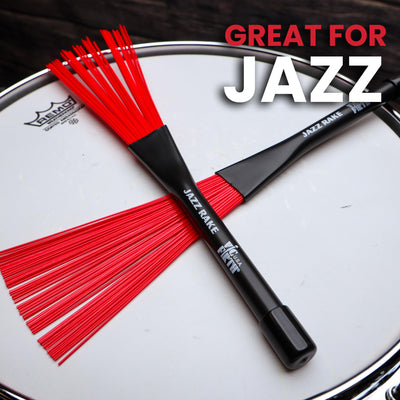 Vic Firth BJR Jazz Rake Brush - Red Plastic
