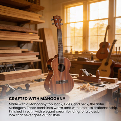 Kala KA-TE Satin Mahogany Tenor Acoustic-Electric Ukulele