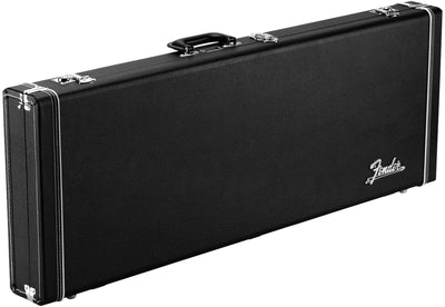 Fender Classic Series Wood Case for Jazzmaster/Jaguar - Black w/ Guitar Strap