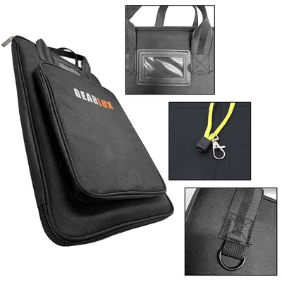 Gearlux 12-Pair Drumstick Bag with 10mm Padding