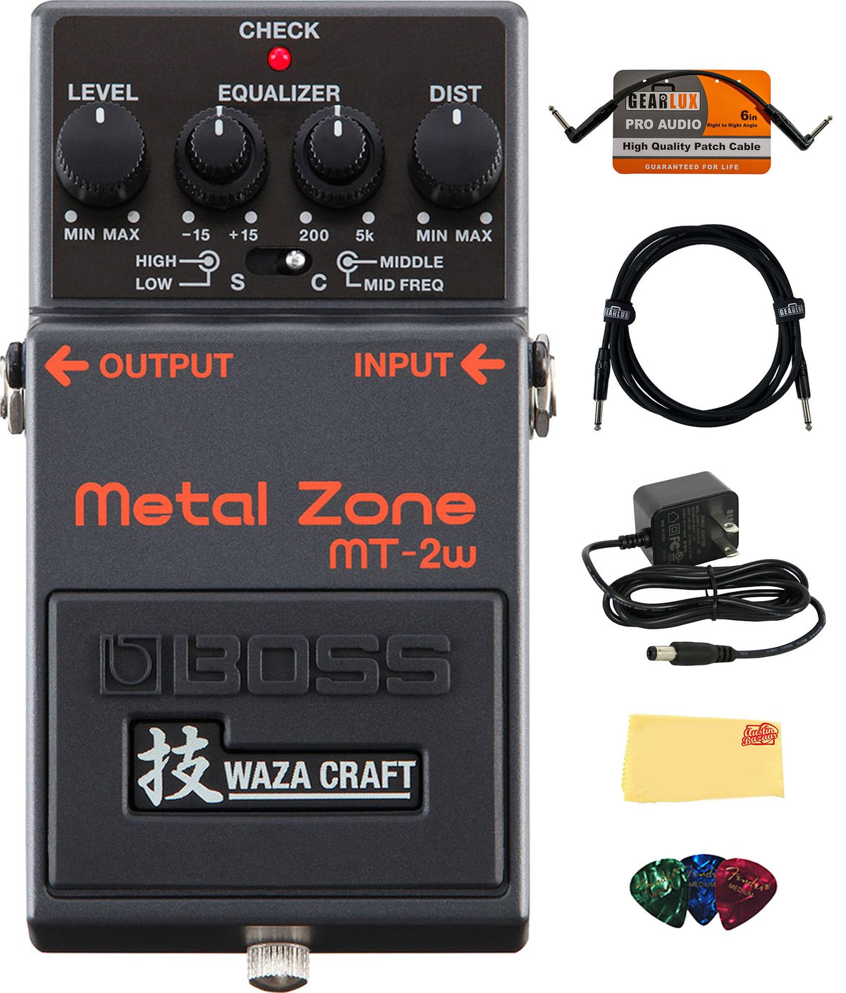 Boss MT-2W Waza Metal Zone w/ Power Supply