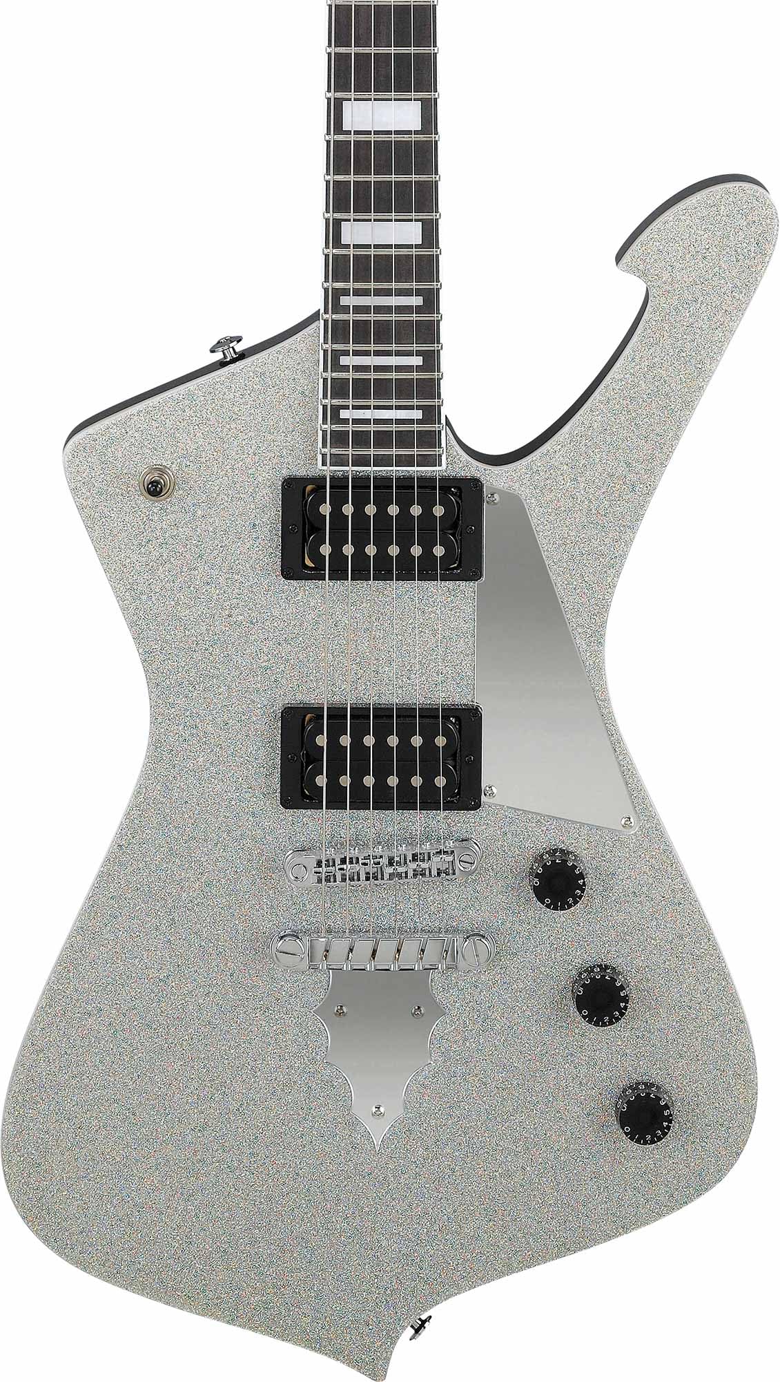 Ibanez PS60 Paul Stanley Electric Guitar - Silver Sparkle w/ Amplifier