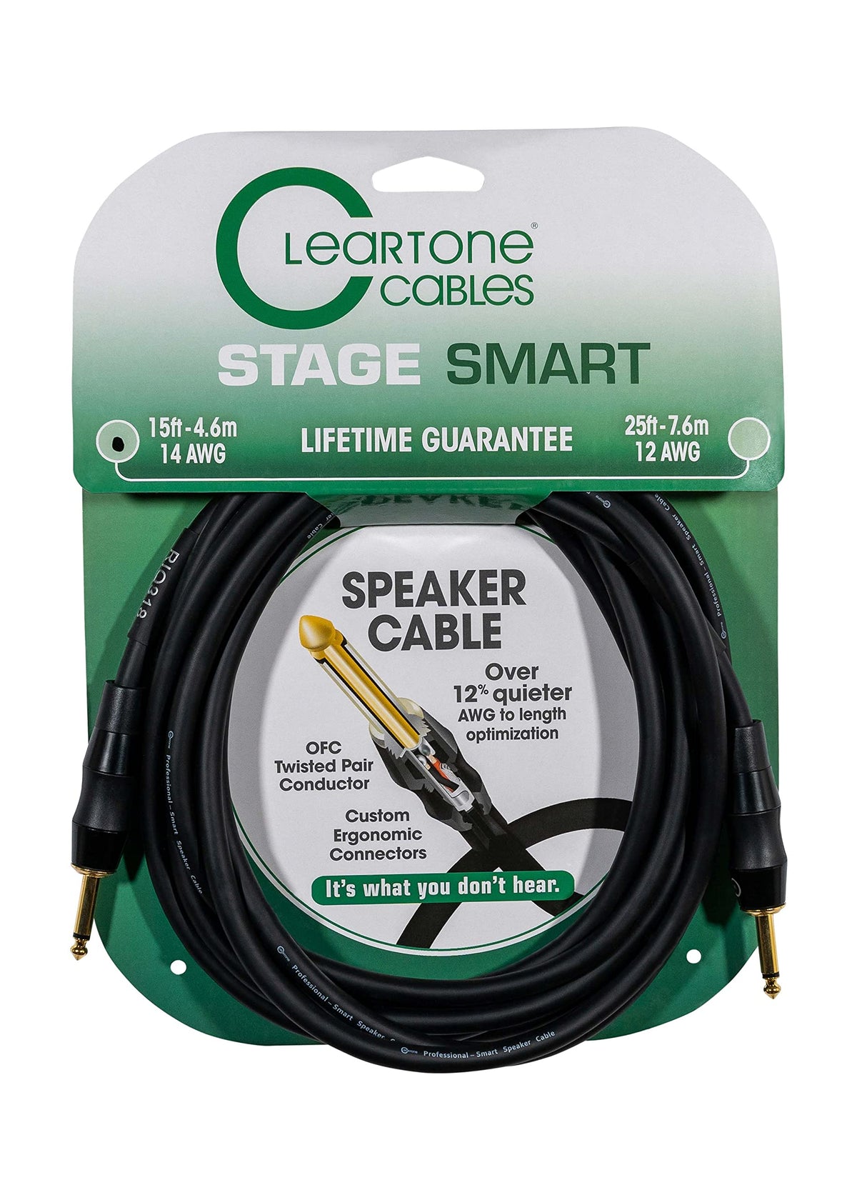 Cleartone 15-Foot Stage Smart Speaker Cable, 14 AWG - 3 Pack