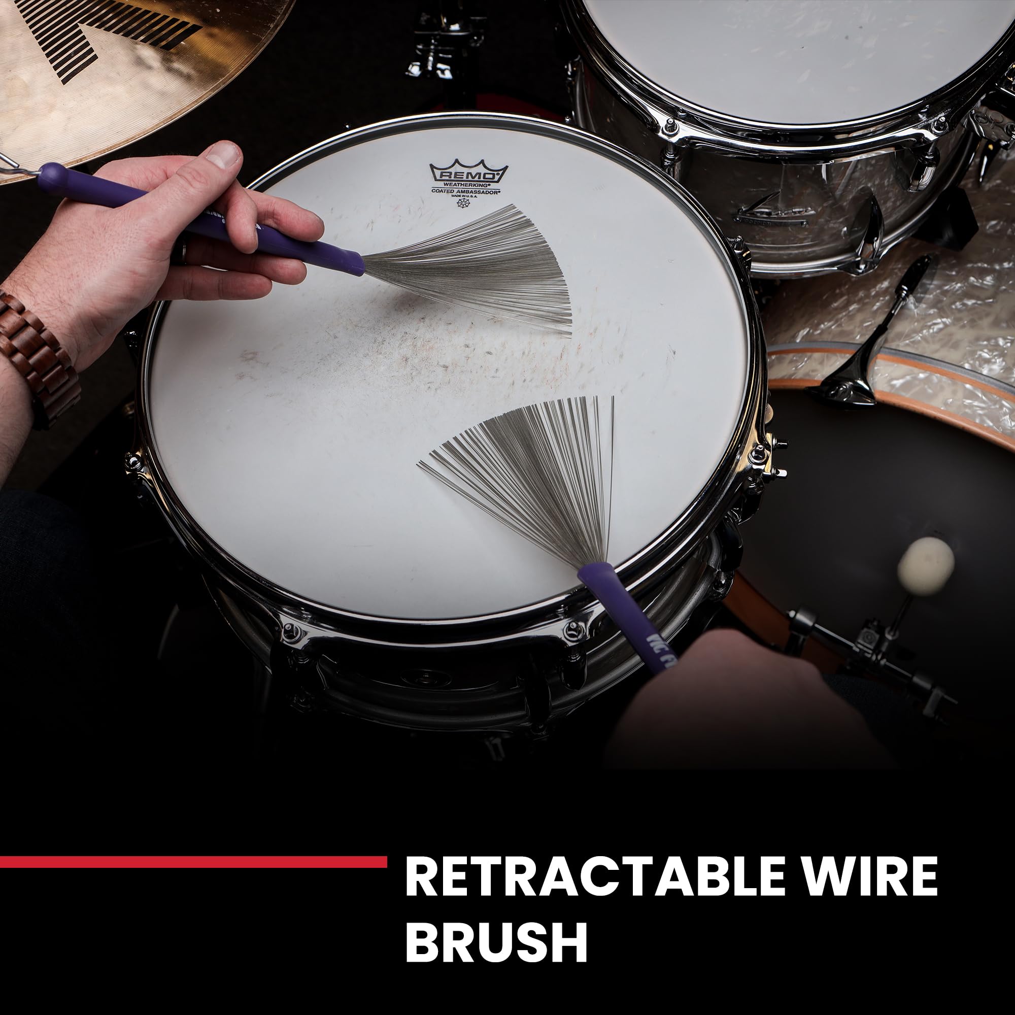Vic Firth HB Heritage Brush - Rubber Handle