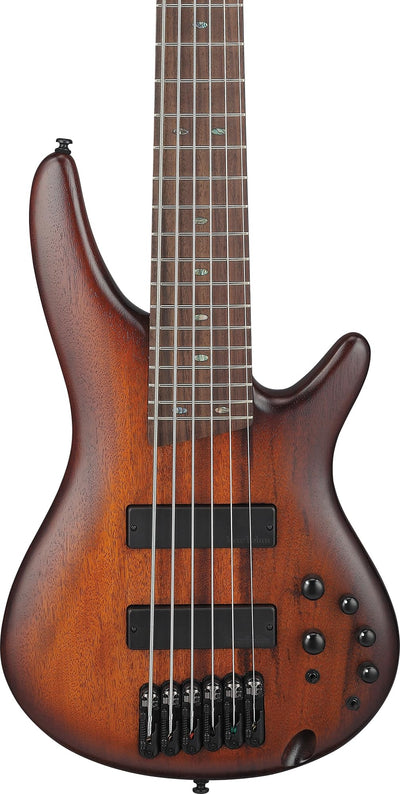Ibanez SR506A SR Standard 6-String Bass Guitar - Mahogany Brown Burst w/ Gig Bag