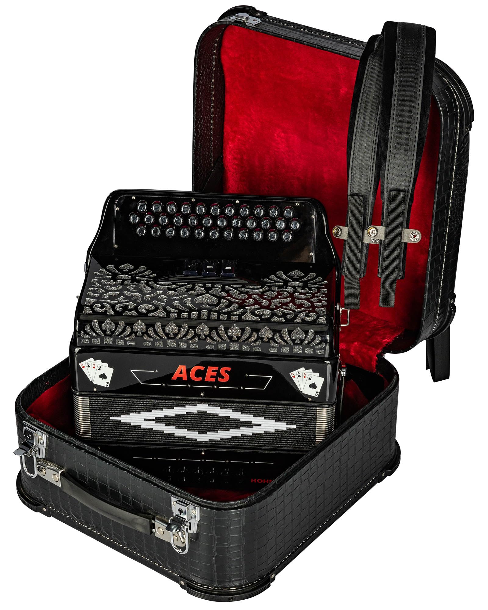 Hohner Hohnica Aces II 34-Button Accordion with 3 Registers - GCF w/ Gig Bag