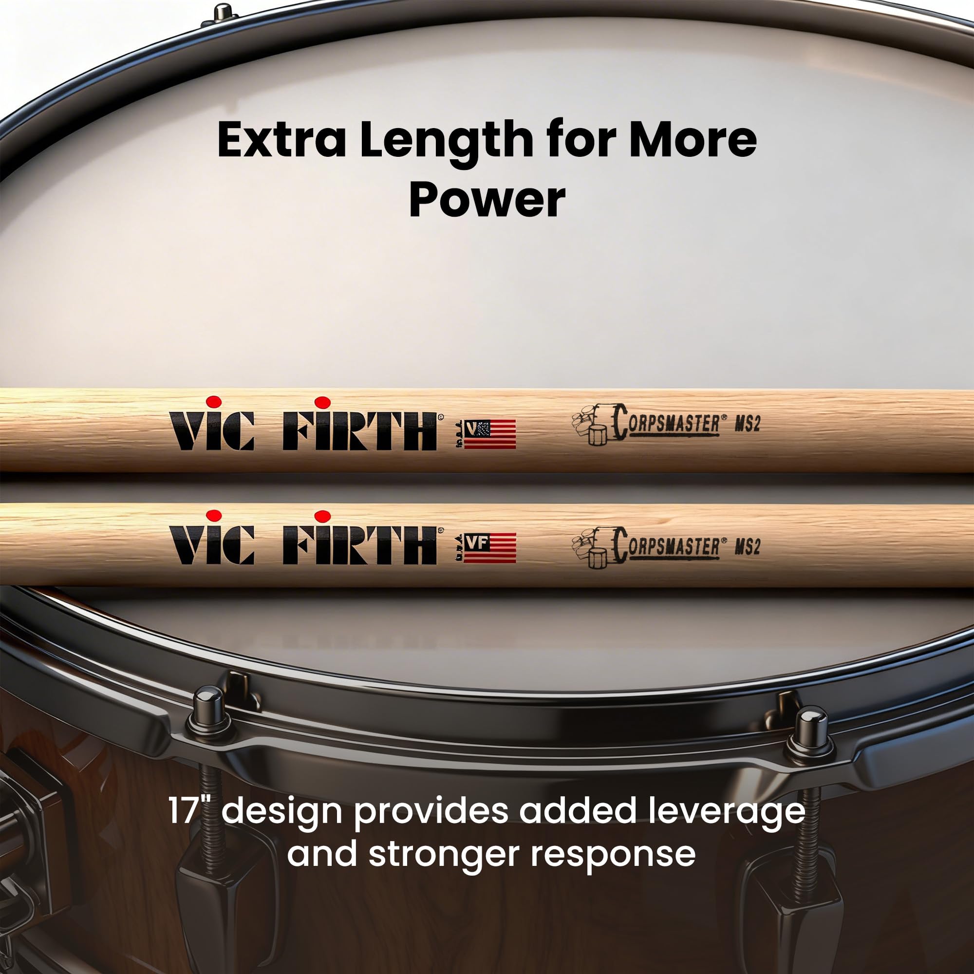 Vic Firth Corpsmaster Snare MS2 Drumsticks - 6 Pack