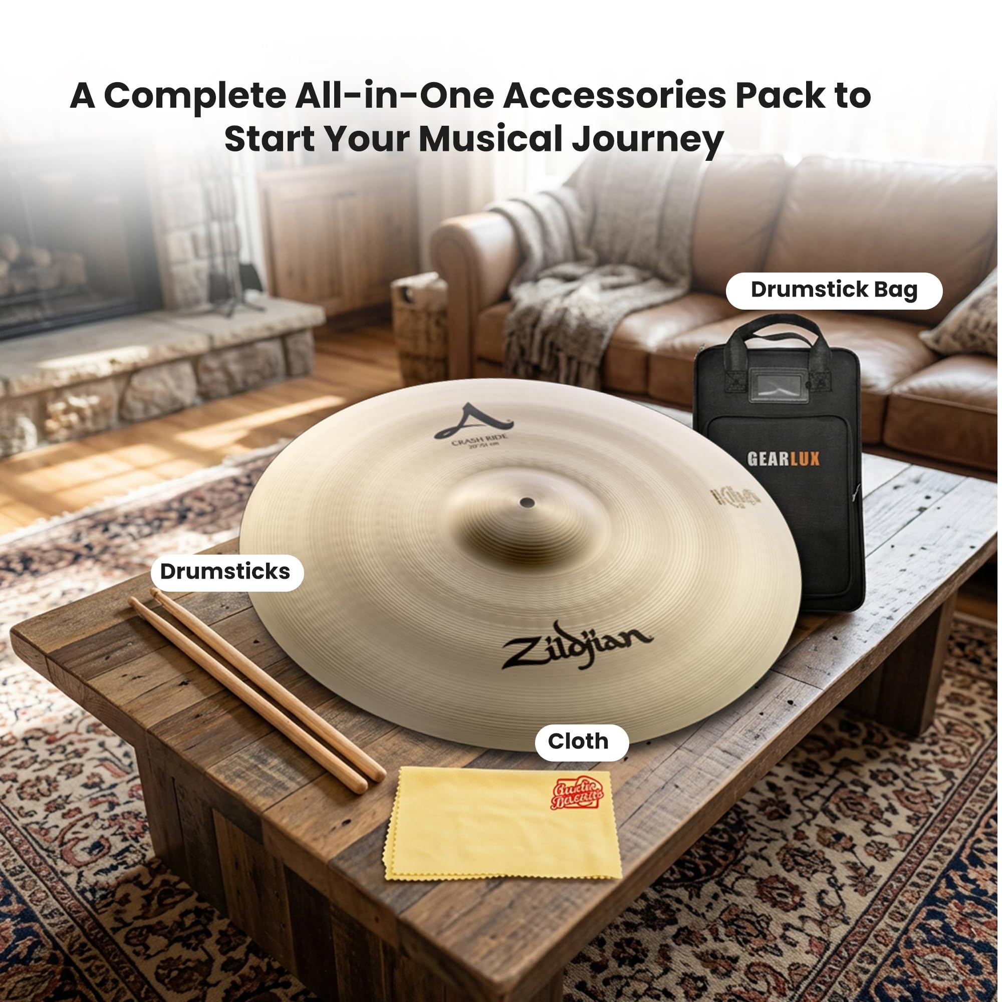 Zildjian A0024 20" A Crash Ride Cymbal w/ Drumstick Bag