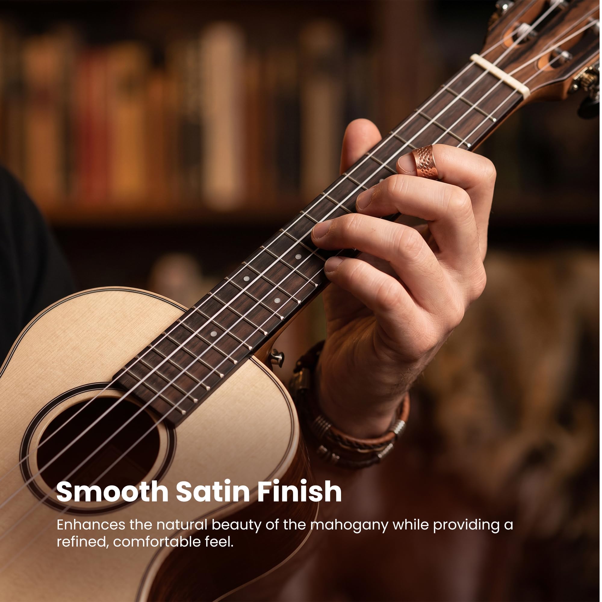 Kala KA-ASZCT-ST All-Solid Spruce Top Ziricote Tenor XL Ukulele