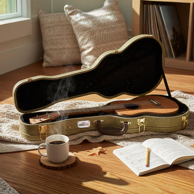 Gearlux Wooden Tenor Ukulele Case - Tweed