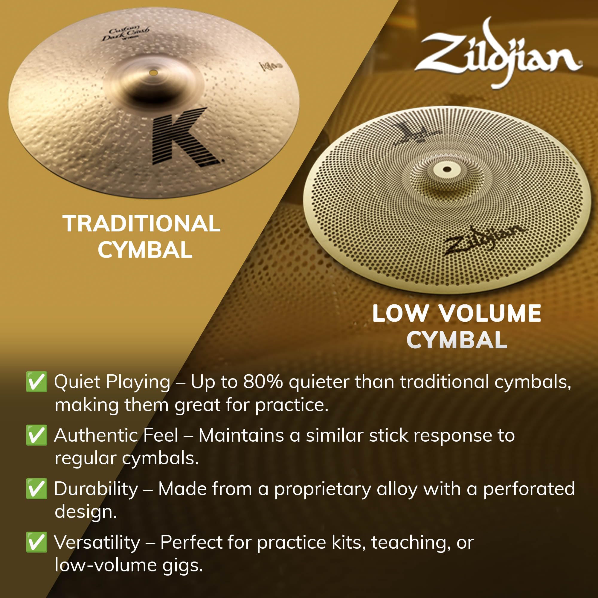 Zildjian LV468 L80 Low Volume Cymbal Pack w/ Cymbal Bag