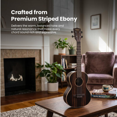 Kala KA-EBY-T Striped Ebony Tenor Ukulele
