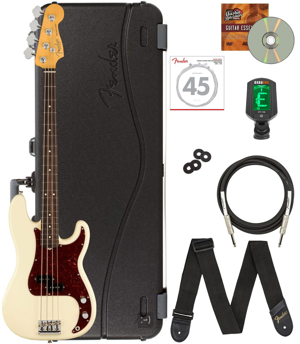 Fender American Professional II Precision Bass - Olympic White w/ Hard Case