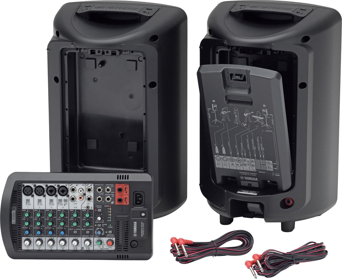 Yamaha STAGEPAS 400BT Portable PA System w/ Speaker Stands