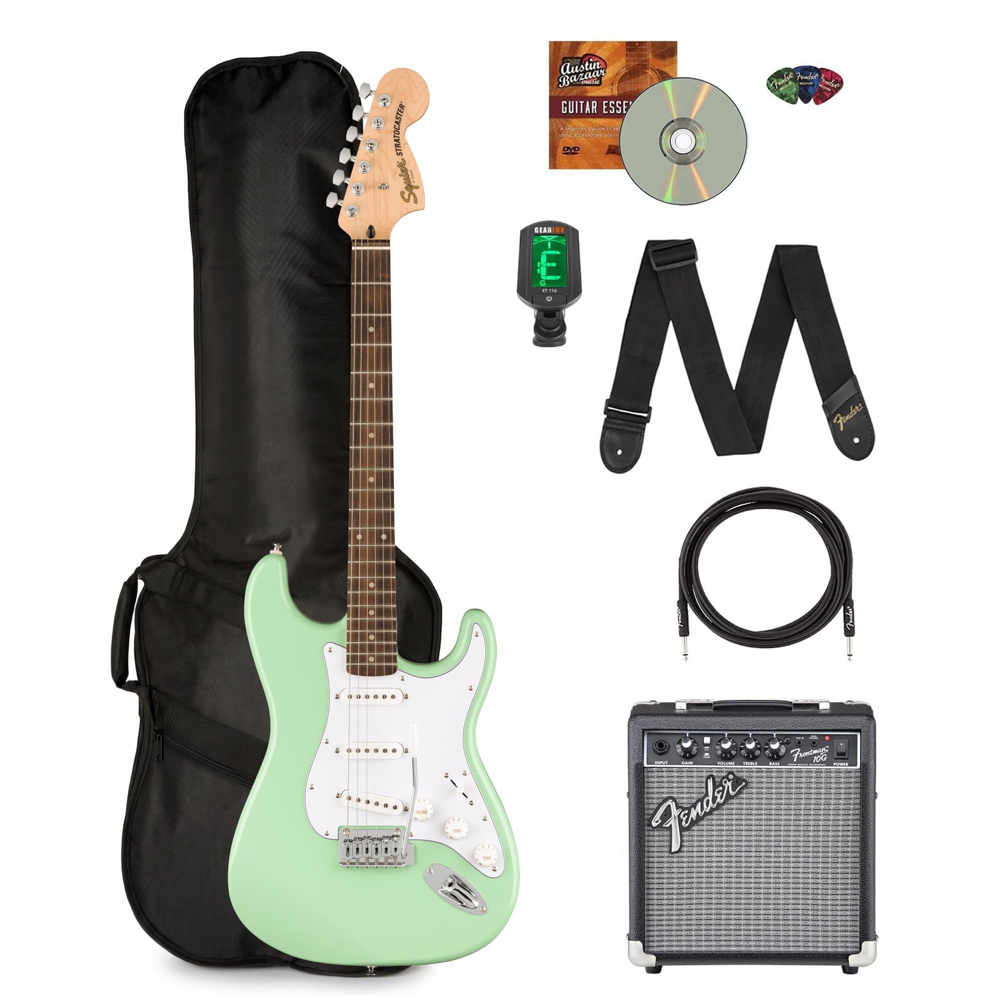 Fender Squier Affinity Stratocaster - Surf Green w/ Frontman 10G Amplifier