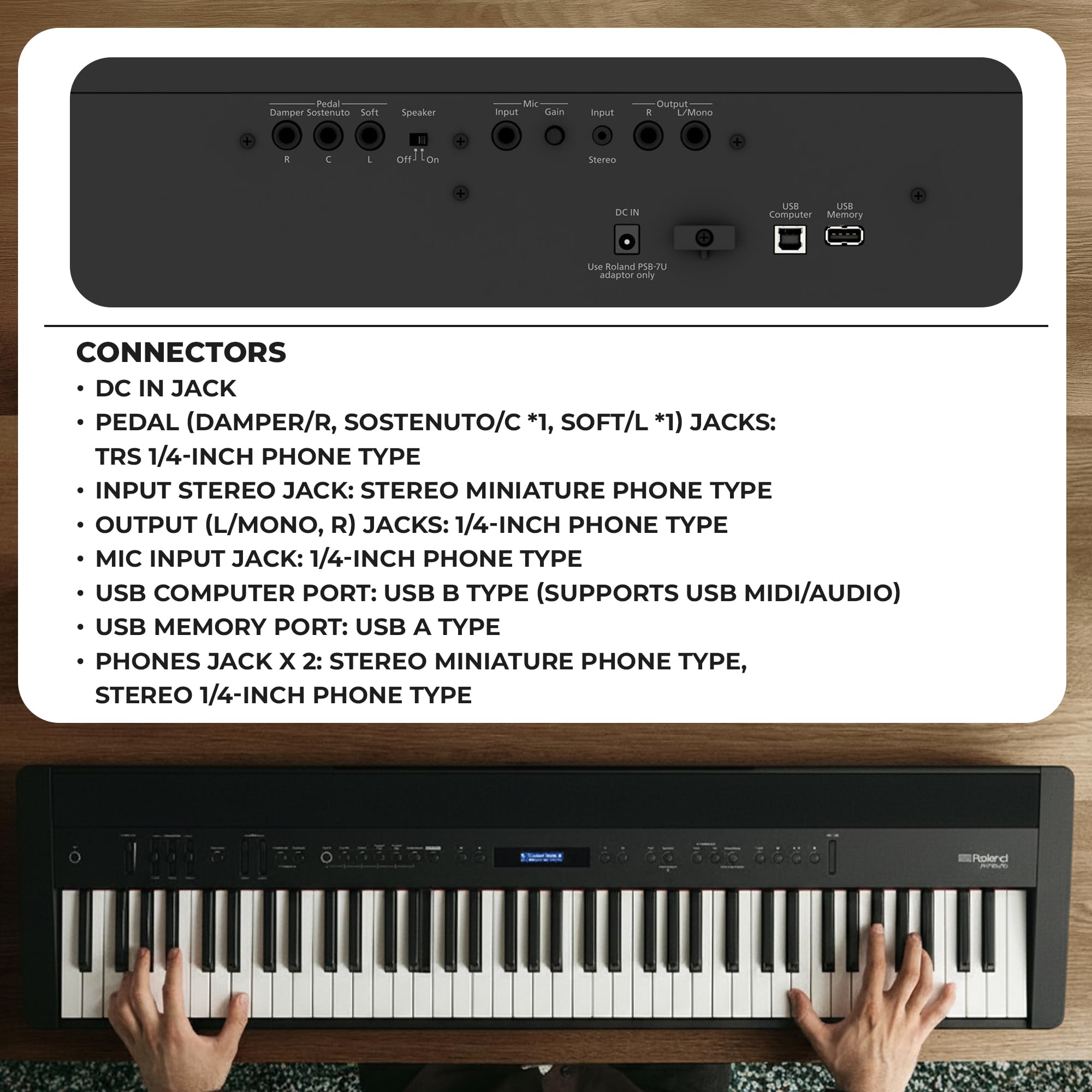 Roland FP-60X Digital Piano - Black w/ Roland KSC-72 Stand