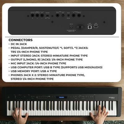 Roland FP-60X Digital Piano - Black w/ Roland KSC-72 Stand