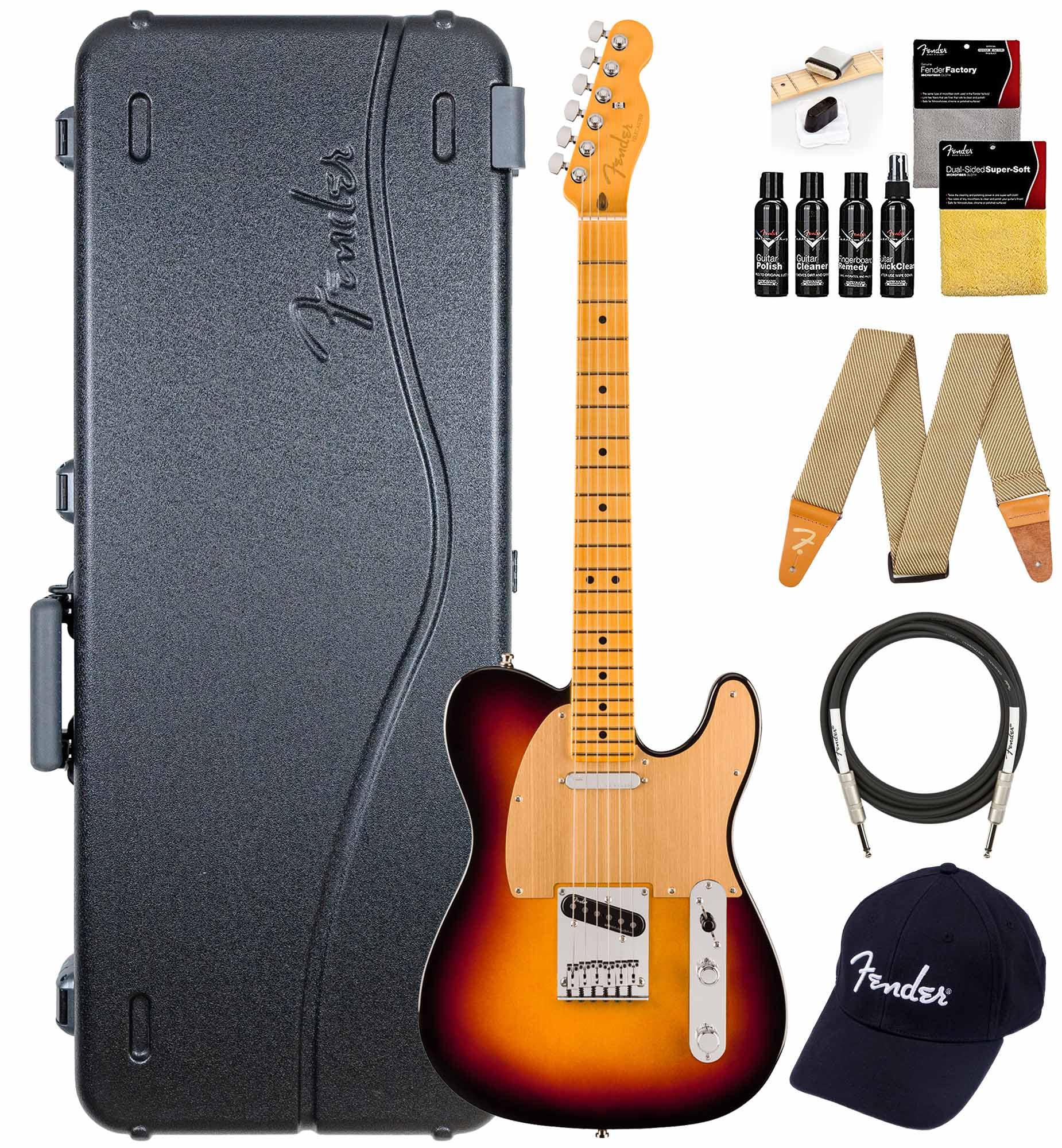Fender American Ultra II Telecaster - Ultraburst w/ Guitar Cleaning Kit
