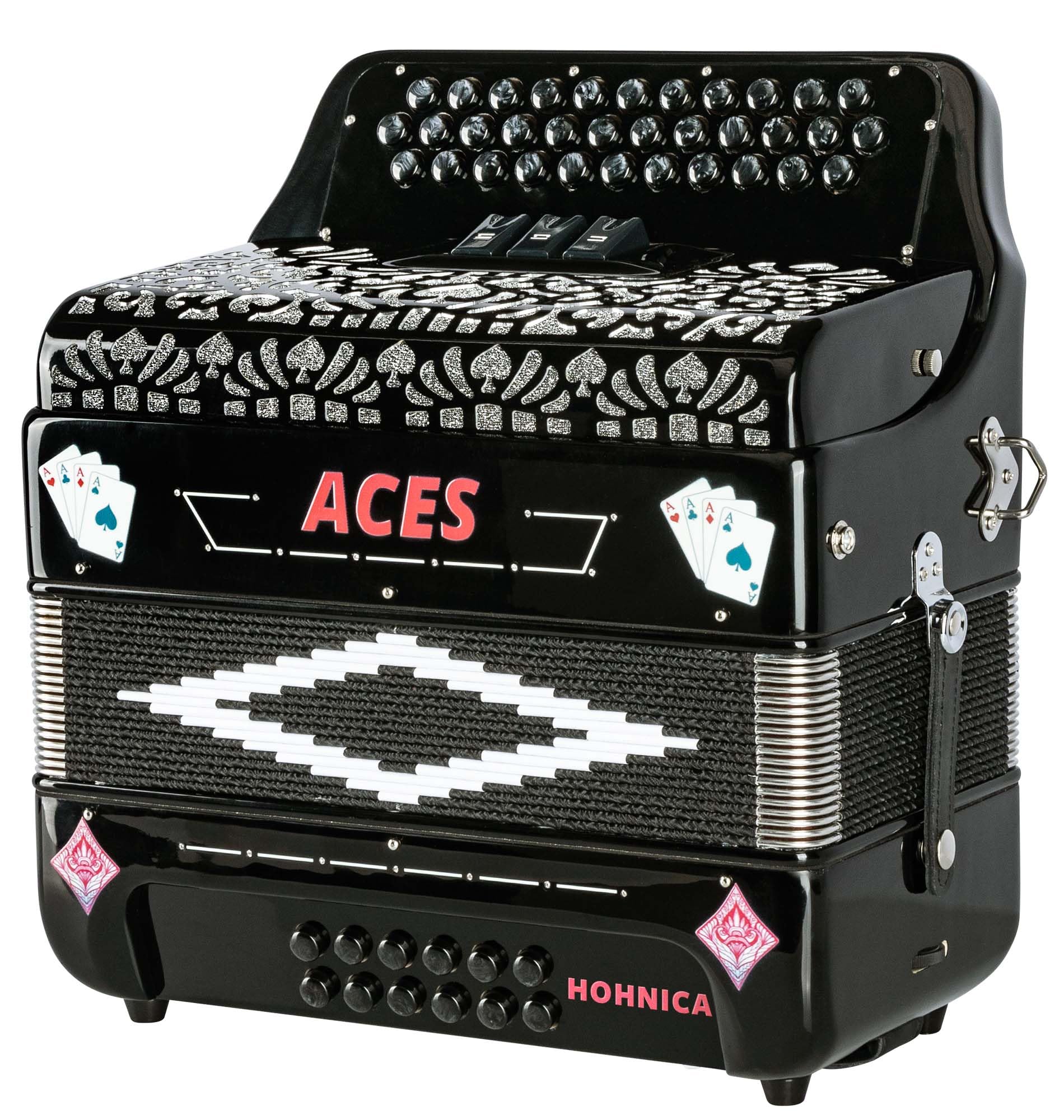 Hohner Hohnica Aces II 34-Button Accordion with 3 Registers - GCF w/ Gig Bag