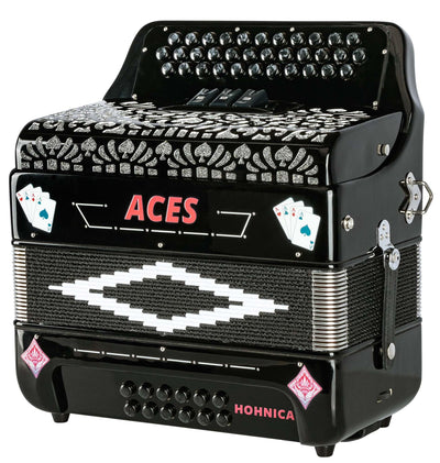Hohner Hohnica Aces II 34-Button Accordion with 3 Registers - GCF w/ Gig Bag