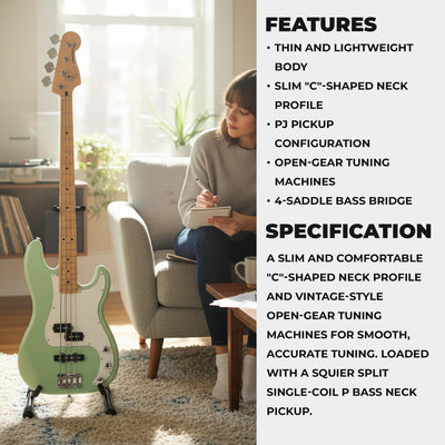 Fender Squier Affinity Precision Bass PJ - Surf Green