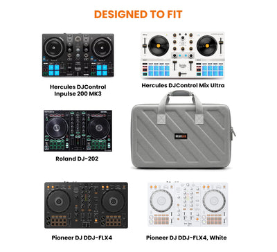 Gearlux DJ Controller Case for Pioneer DDJ-FLX4 - White