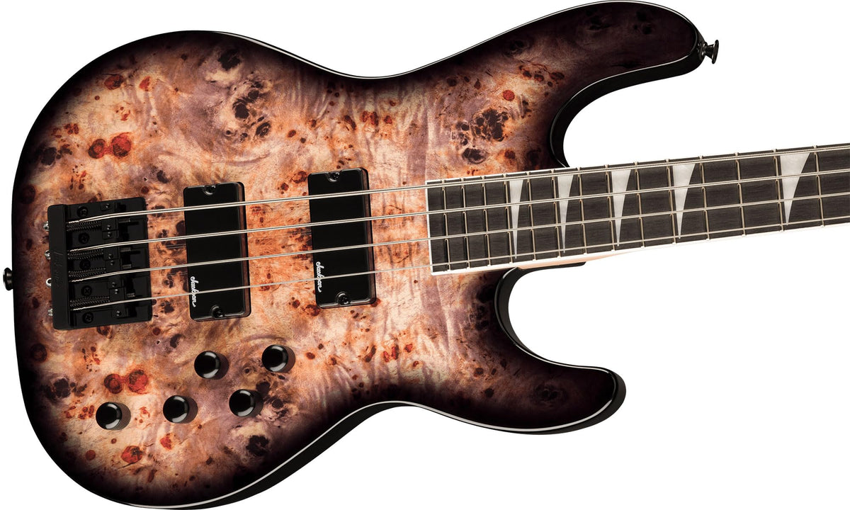 Jackson JS Series Concert Bass CB JS3P Bass Guitar - Transparent Black Burst w/ Instrument Cable