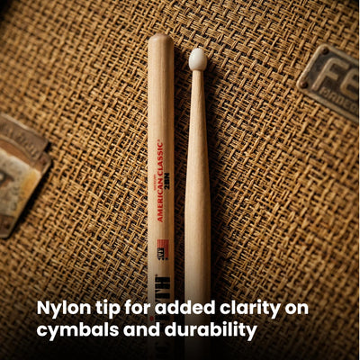 Vic Firth American Classic 2B Nylon Tip Drumsticks - 12 Pack