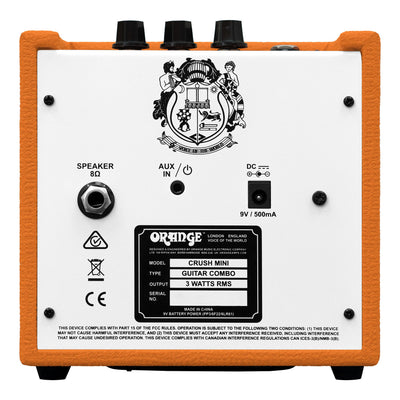 Orange Crush Mini Guitar Combo Amplifier w/ Instrument Cable
